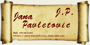 Jana Pavletović vizit kartica